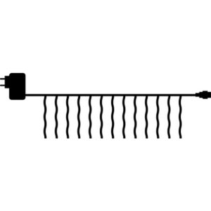 10 stk Sirius Easy-Line istapper udendørs lyskæde, 200 varm hvide lys, 4,5 meter