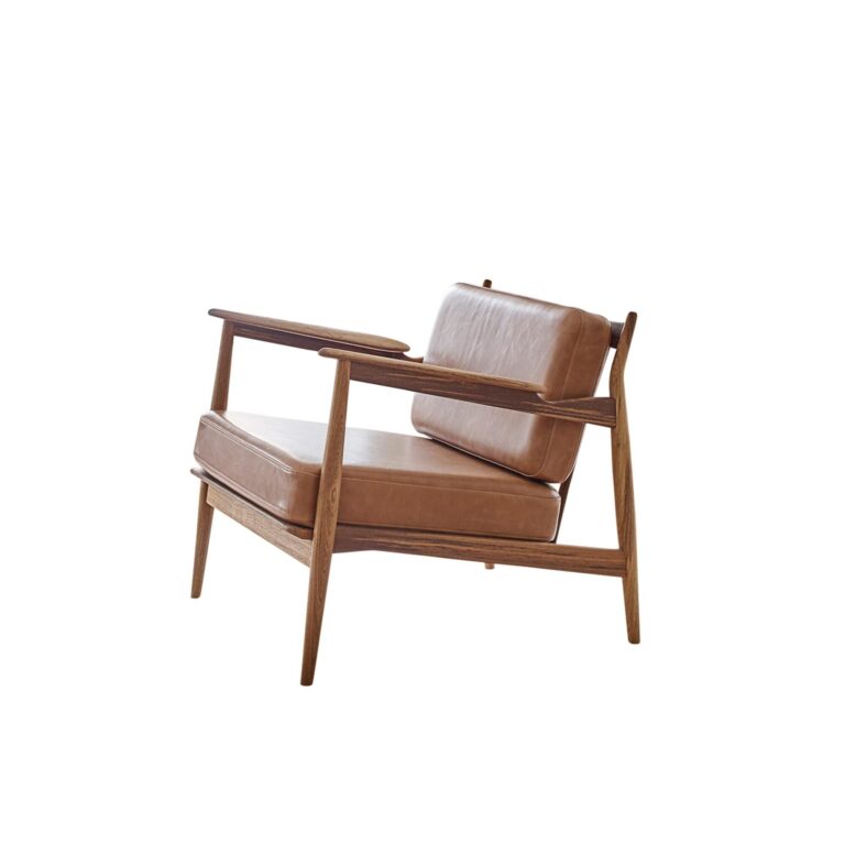 107 Lænestol Olieret Teak/Dunes Cognac 21000