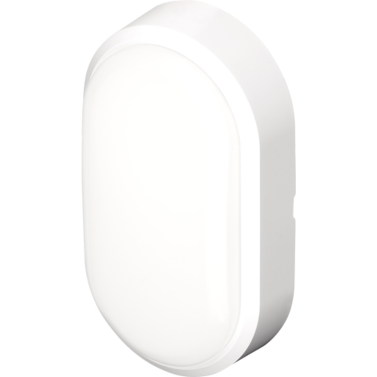 4lite Pylus Oval udendørs væglampe, hvid