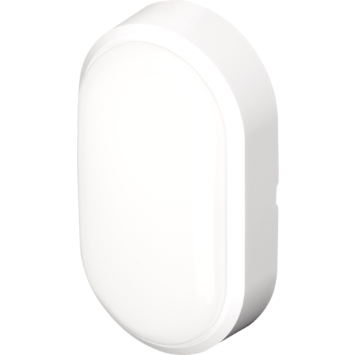 4lite Pylus Oval udendørs væglampe, hvid