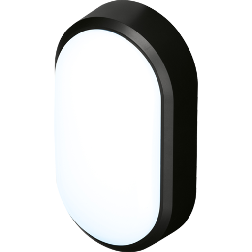 4lite Pylus Oval udendørs væglampe, sort