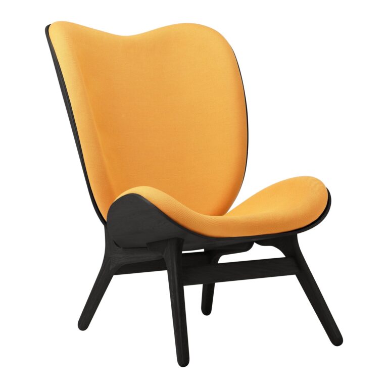 A Conversation Piece Høj Lænestol Sort Egetræ/Tangerine
