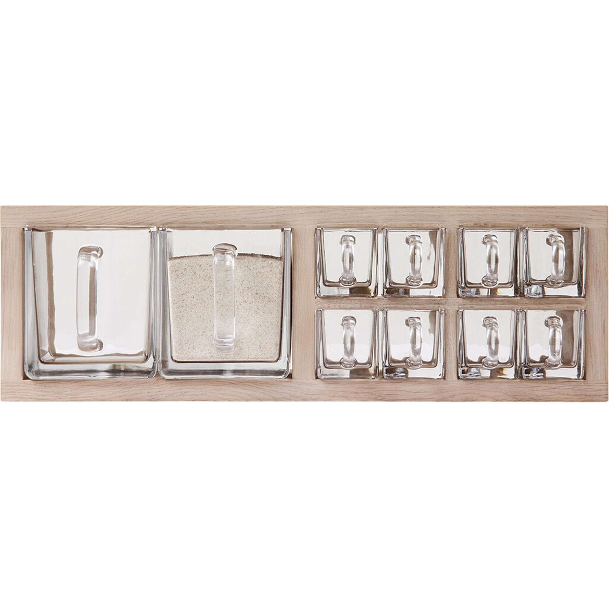A-Organizer 2 Hylde Hvidmatlakeret Eg/Glas