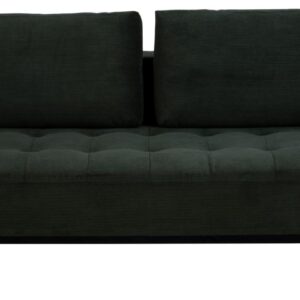 ACT NORDIC Blain sovesofa, m. 2 puder - mørkegrøn stof og røgfarvet gummitræ