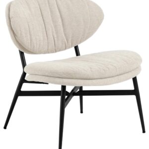 ACT NORDIC Burma loungestol - beige stof og mat sort stål