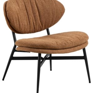 ACT NORDIC Burma loungestol - terracotta stof og mat sort stål