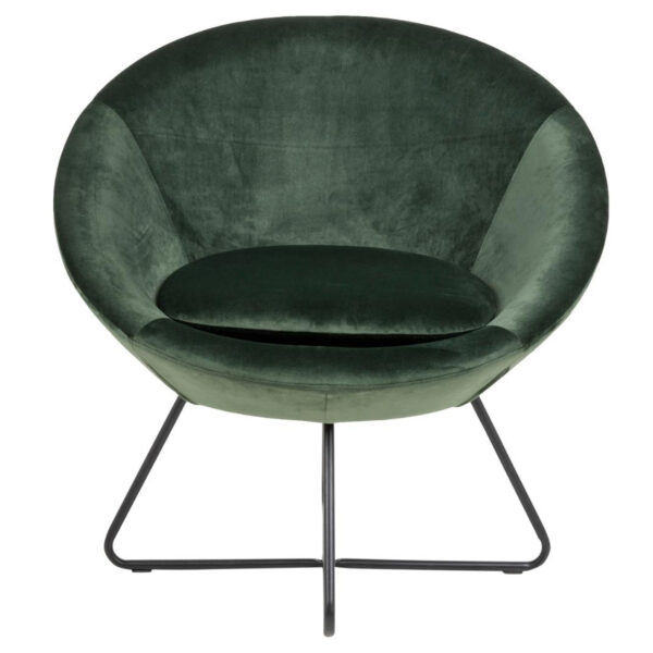 ACT NORDIC Center loungestol - grøn polyester og sort metal