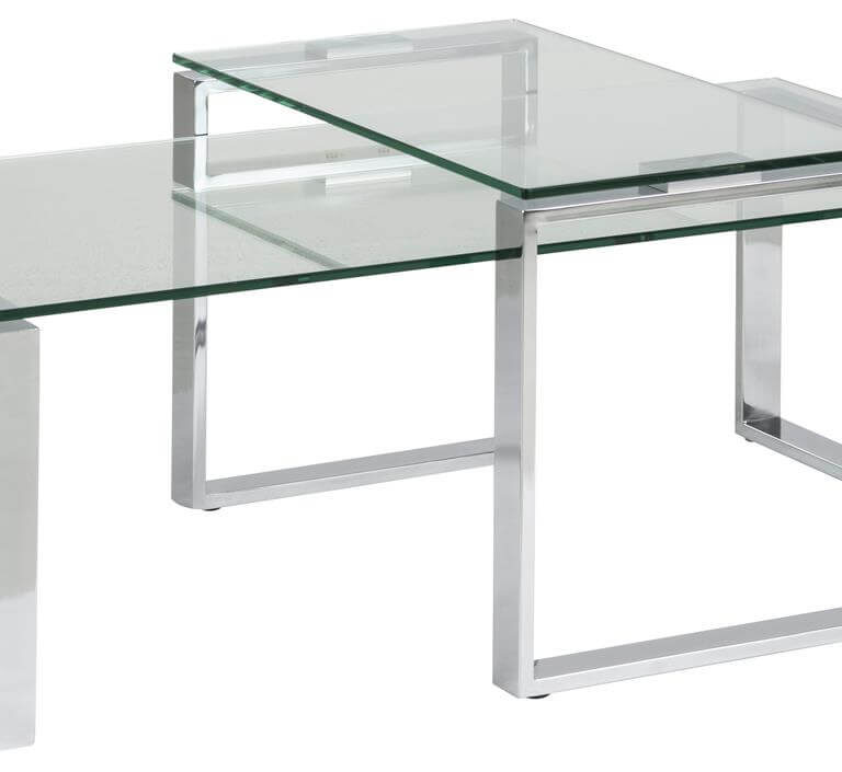 ACT NORDIC Katrine sofabord - Klar glas og metal