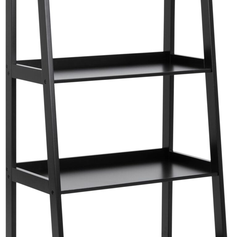 ACT NORDIC Wally reol, m. trappeform og 4 hylder - sort MDF