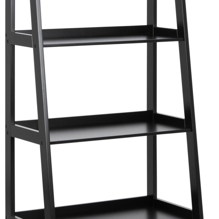 ACT NORDIC Wally reol, m. trappeform og 5 hylder - sort MDF