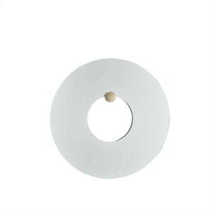 AYTM CASTELLUM Spejl Ø80 Klar/Travertin