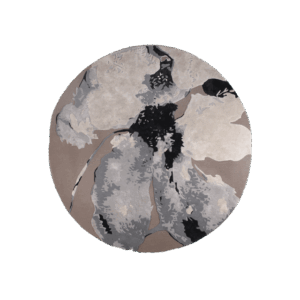 AYTM FLOREO Gulvtæppe Ø200 Taupe/Grå/Sort