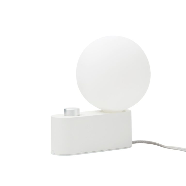 Alumina Bordlampe Hvid med Sphere IV