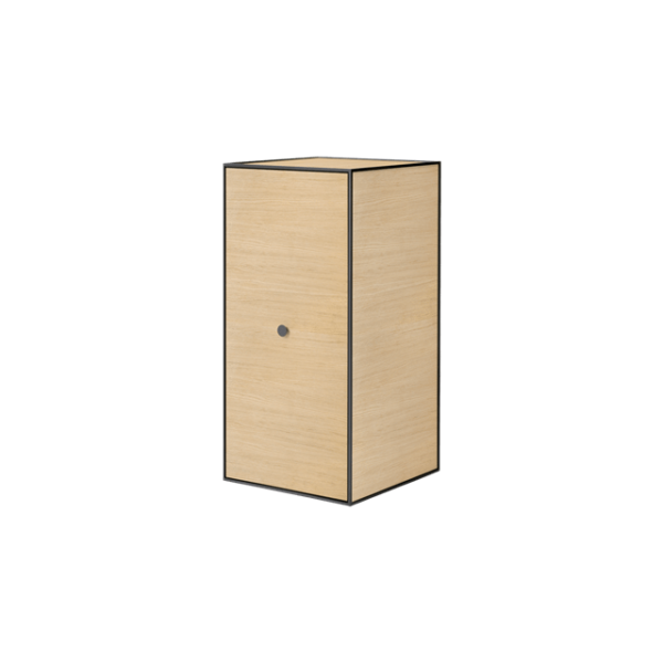 Audo Frame Skab 70 med Låge & 2 Hylder Eg