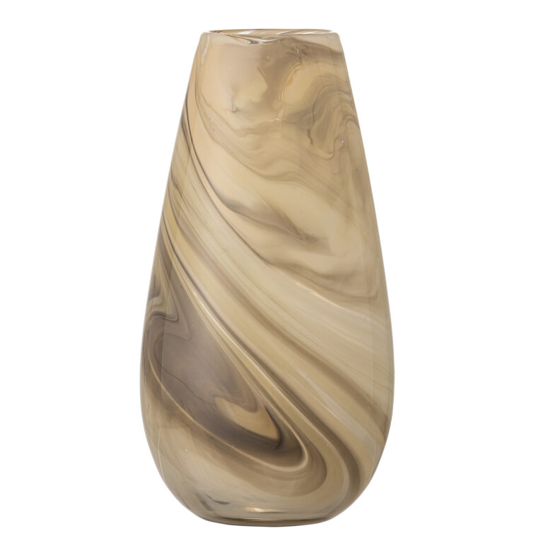 BLOOMINGVILLE Algar Vase, Brun, Glas (D14,5xH28 cm)