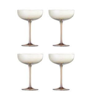 BLOOMINGVILLE Aston Cocktailglas, Bronze, Glas (D12xH17 cm, Sæt af 4)
