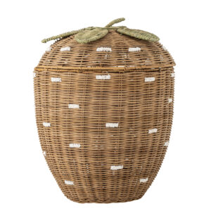BLOOMINGVILLE MINI Pelino kurv m. låg til børn - brun rattan