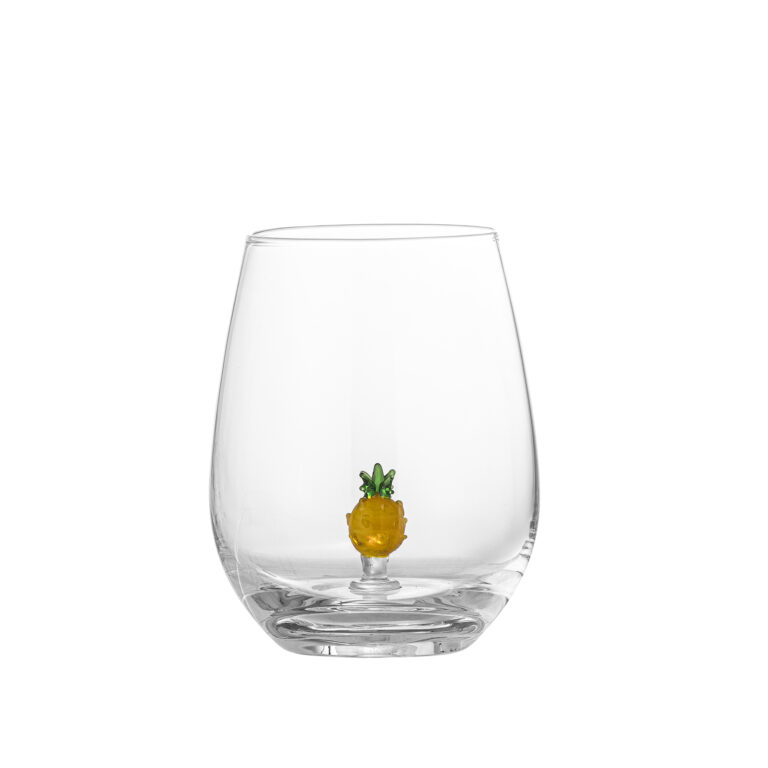 BLOOMINGVILLE Misa drikkeglas, m. ananas figur - klar glas