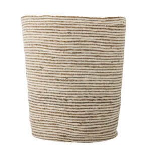 BLOOMINGVILLE Selena kurv, m. hank - hvid og jute