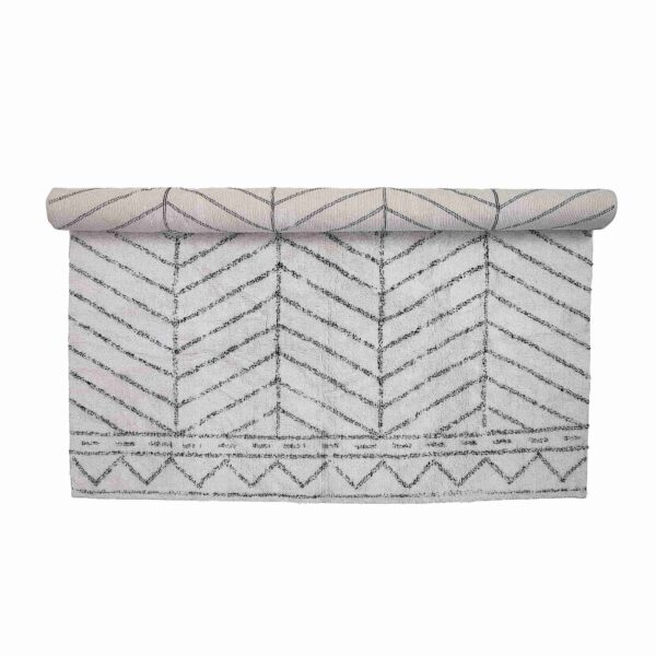 BLOOMINGVILLE gulvtæppe - hvid bomuld, rektangulær (300x200)