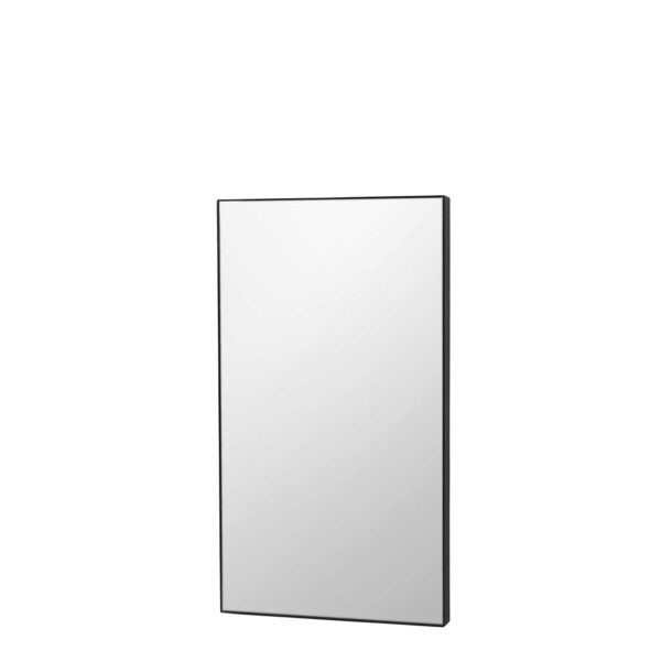 BROSTE COPENHAGEN Complete vægspejl - klar/sort spejlglas/metal, rektangulær (110x60)