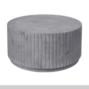 BROSTE COPENHAGEN Rillo sofabord, rund - grå fibercement (Ø75)