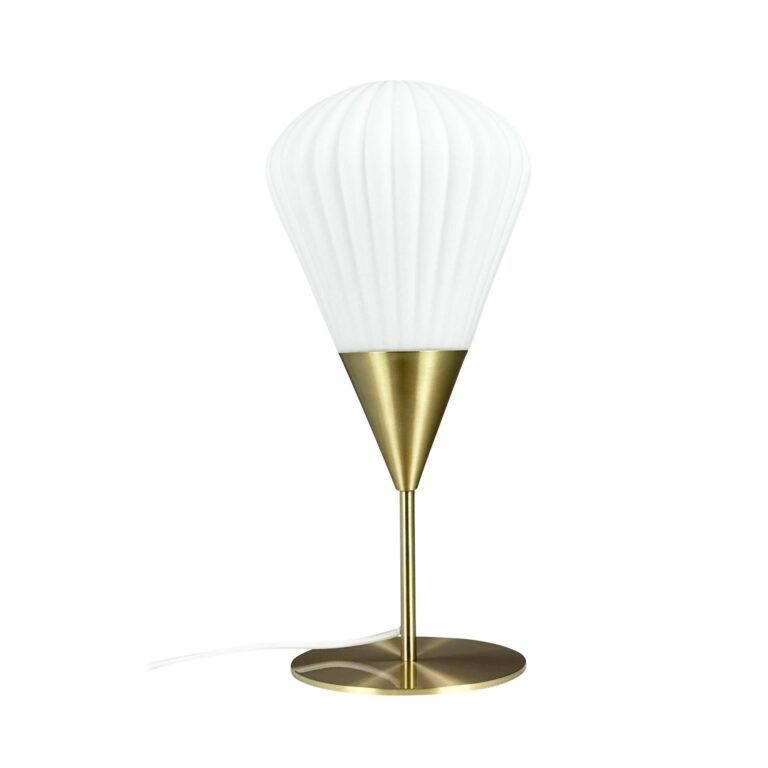 Ballon Bordlampe Opal/Messing
