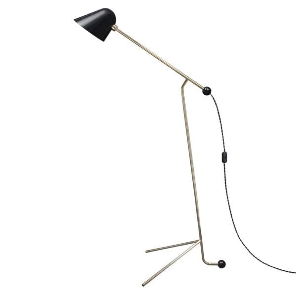 Beghina Gulvlampe Sort & Messing