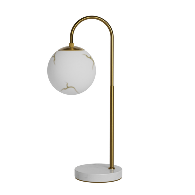 Bellagio Bordlampe - Messing/hvid - By Rydéns