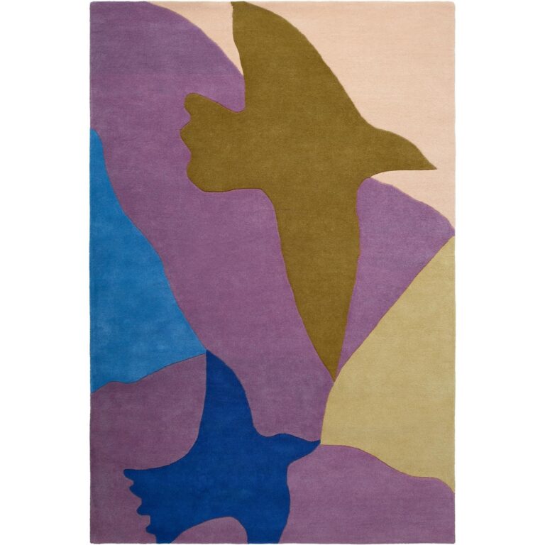 Bird Gulvtæppe 300x400 cm Blå