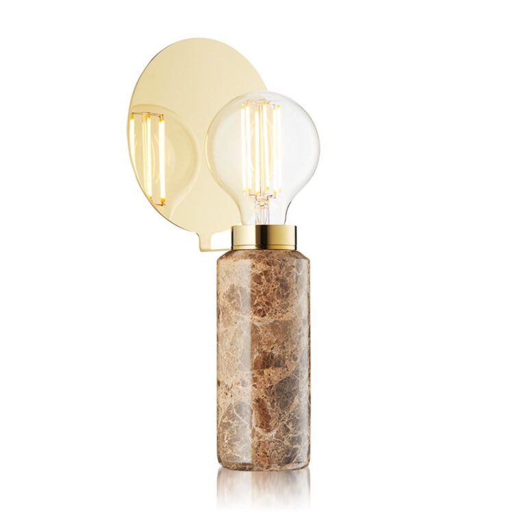 Blindspot Bordlampe Lysebrun/Emperador Marble