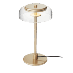 Blossi bordlampe small, nordic guld/klar