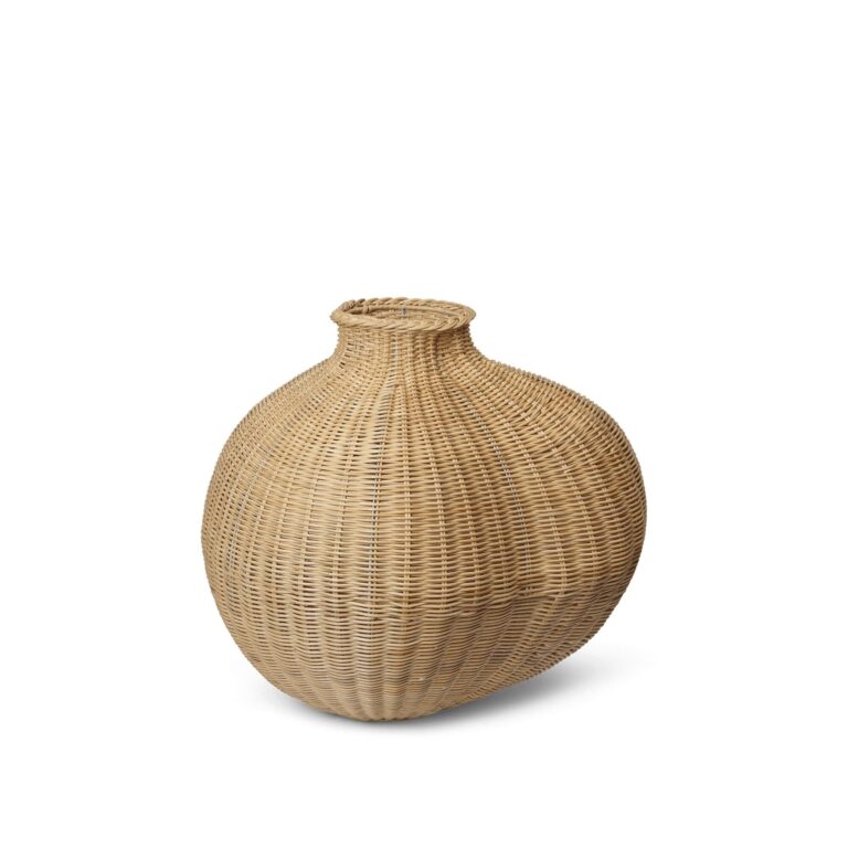 Bola Vase Flettet Rattan/Natural