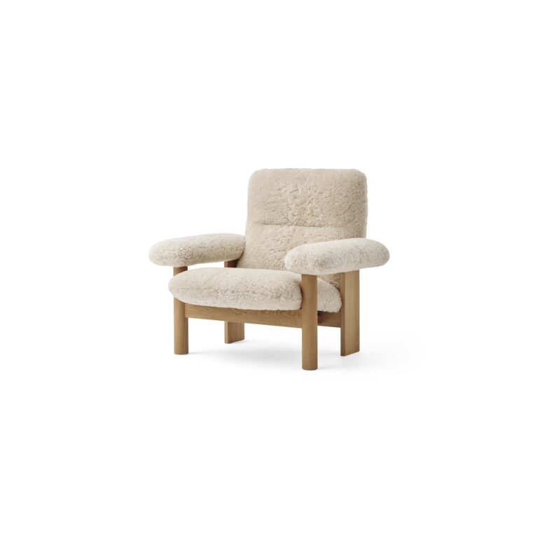 Brasilia Lænestol Natural Eg/Sheepskin Curly