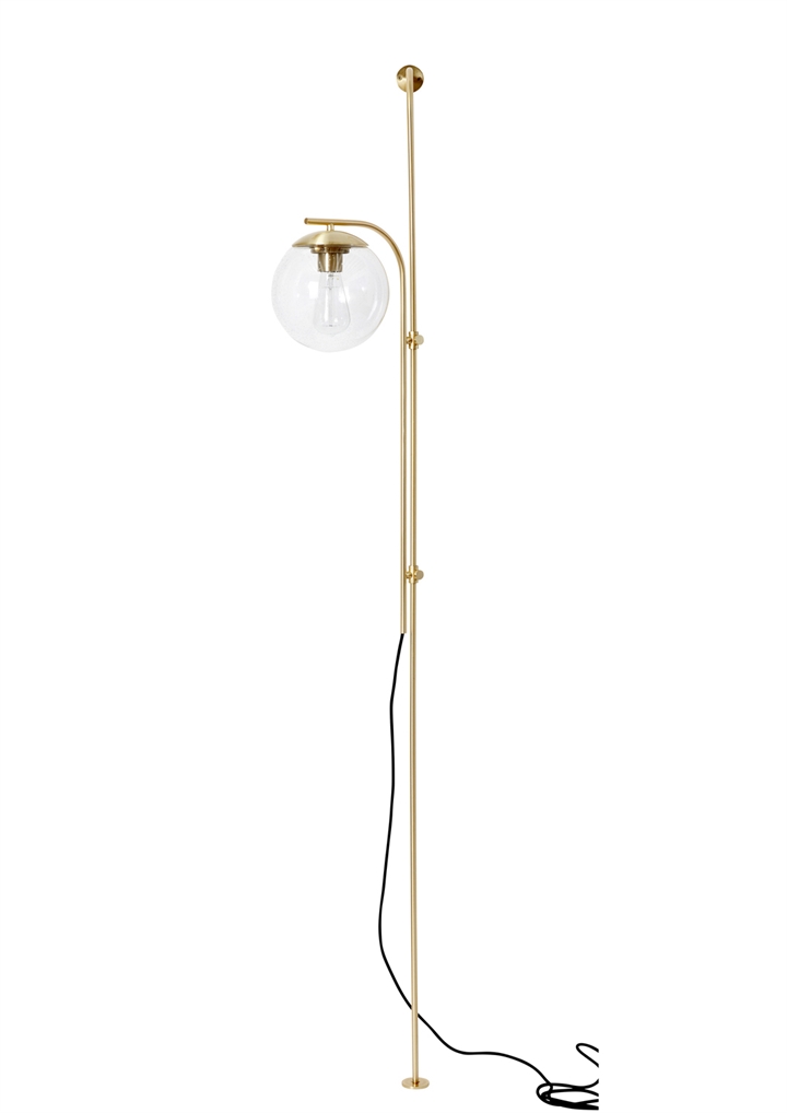 Bubble væglampe / gulvlampe, messing
