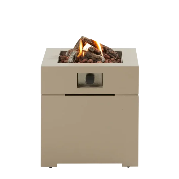 COSI FIRES Cosibrixx 60 ildbord, kvadratisk - taupe aluminium (60x60)