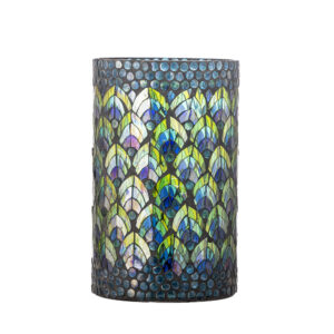 CREATIVE COLLECTION Kali fyrfadsstage - blå glas