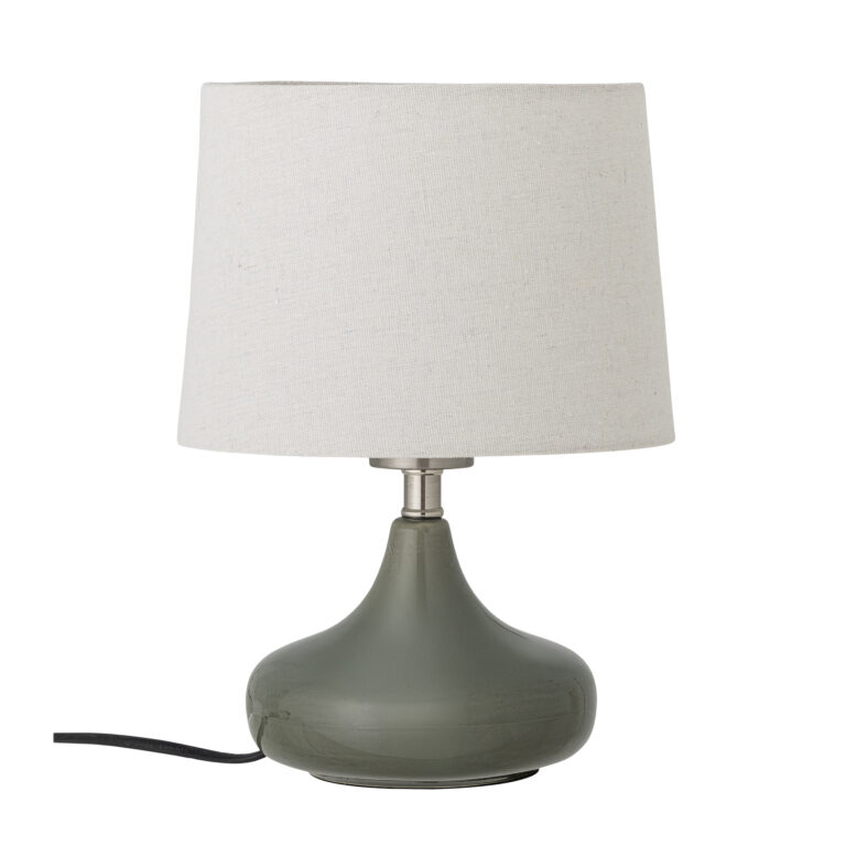 CREATIVE COLLECTION Loa bordlampe - natur hør og grøn stentøj