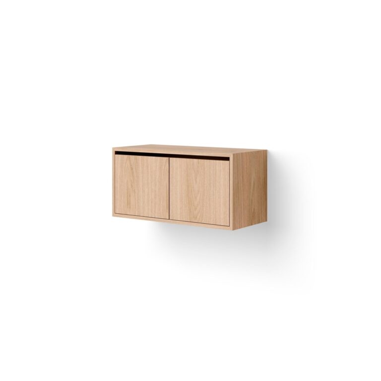 Cabinet Reol Lav Med Døre Eg