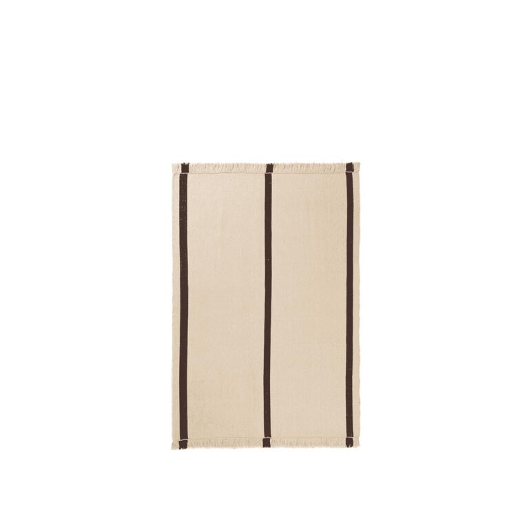 Calm Kelim Gulvtæppe 140x200 Dark Off-White/Coffee
