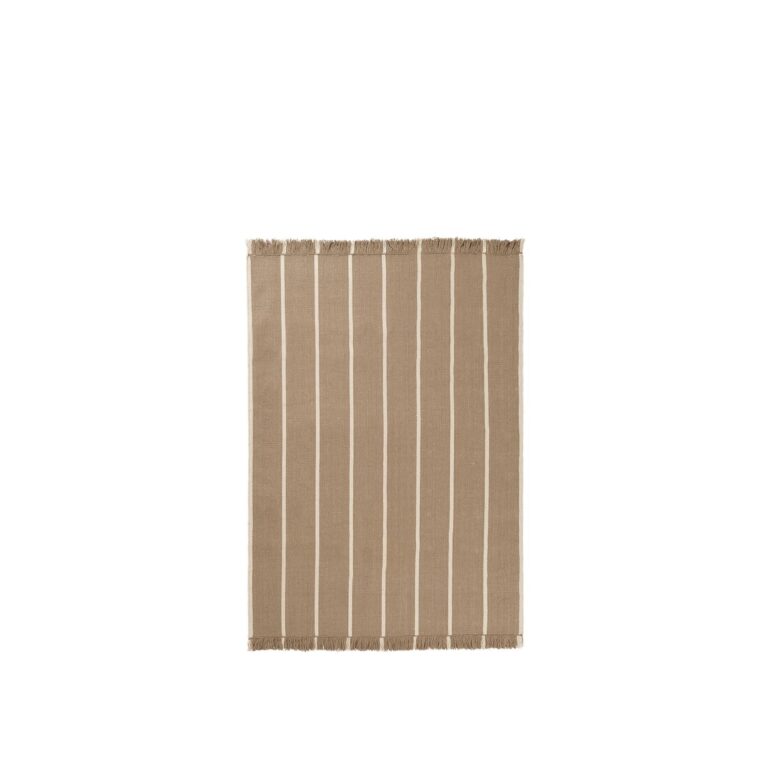 Calm Kelim Gulvtæppe 140x200 Dark Sand/Off-White