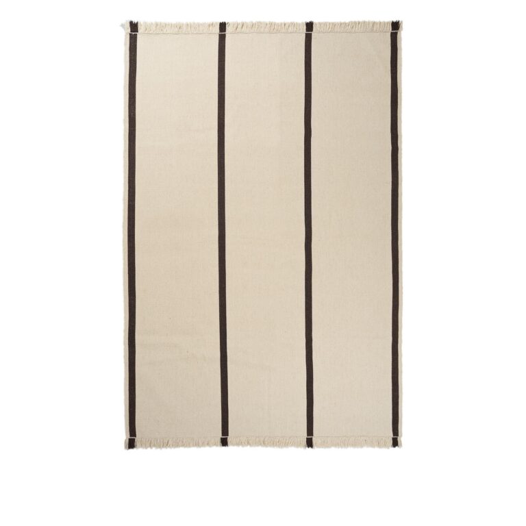 Calm Kelim Gulvtæppe 200x300 Dark Off-White/Coffee