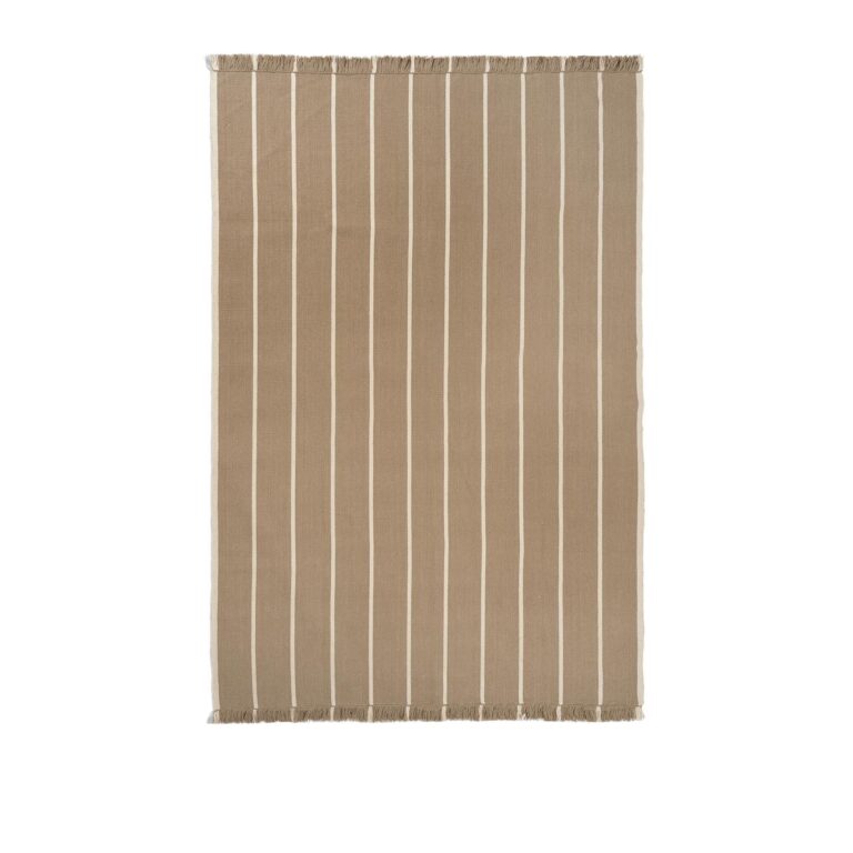 Calm Kelim Gulvtæppe 200x300 Dark Sand/Off-White