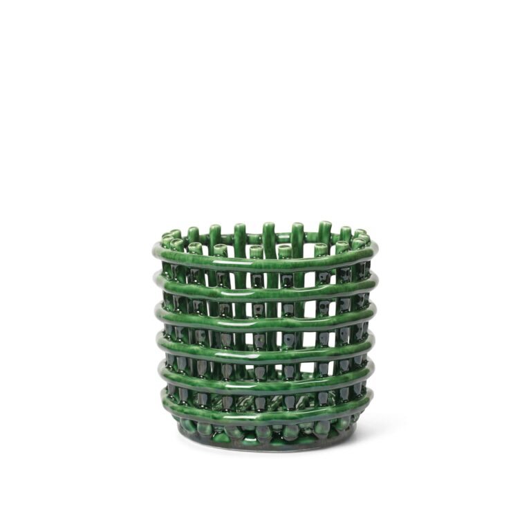 Ceramic Kurv Lille Emerald Green