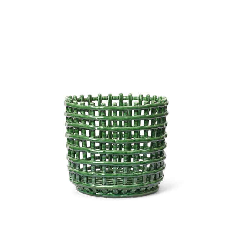 Ceramic Kurv Stor Emerald Green