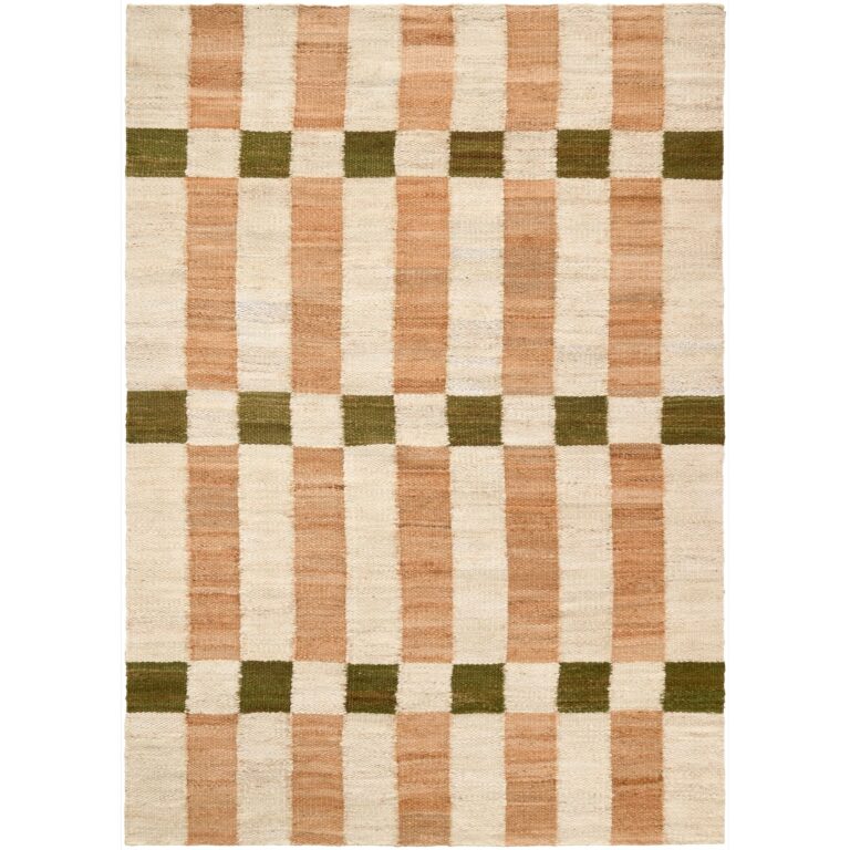 Checks Gulvtæppe 180x270 Natural/Grøn