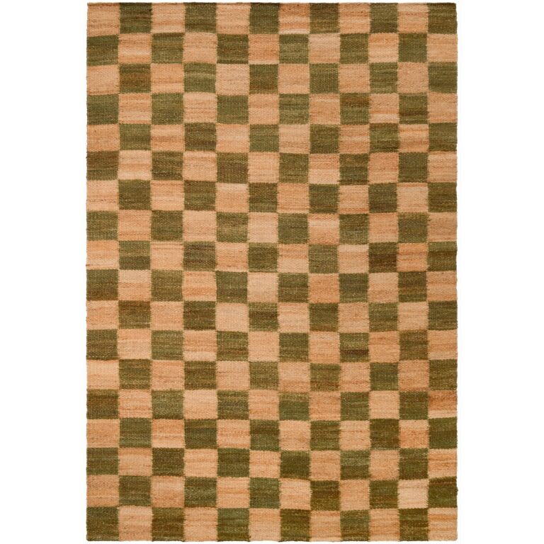 Chess Gulvtæppe 200x300 Jute/Grøn