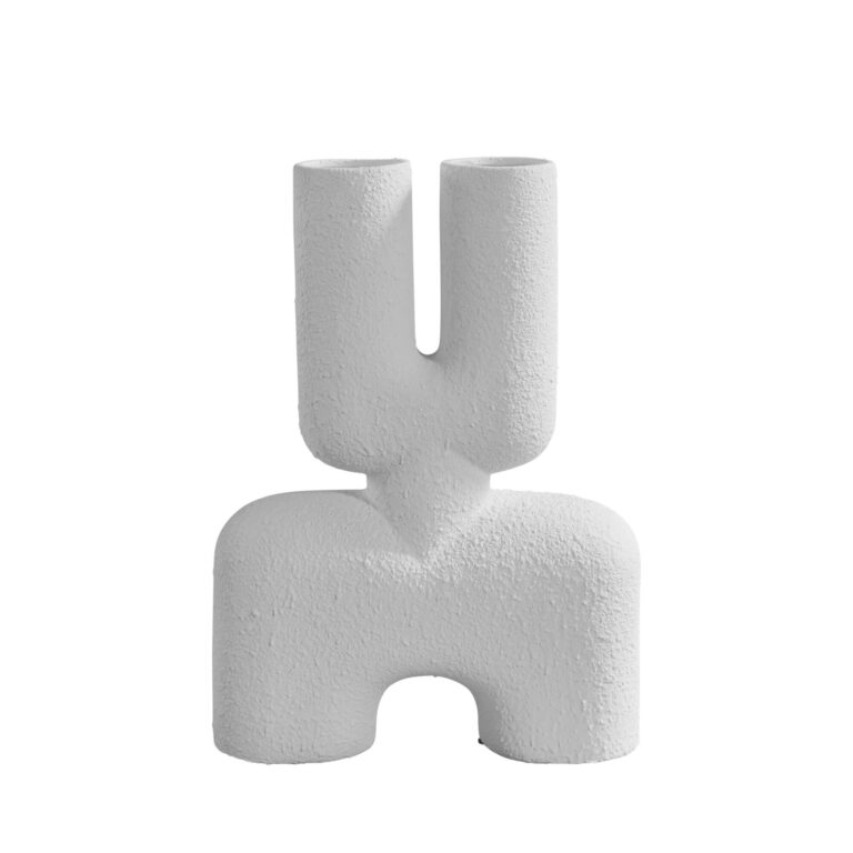 Cobra Double Vase Medium Bubble White