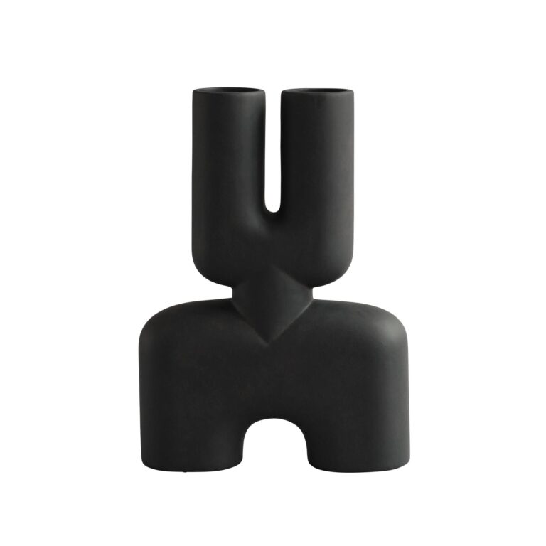 Cobra Double Vase Medium Coffee