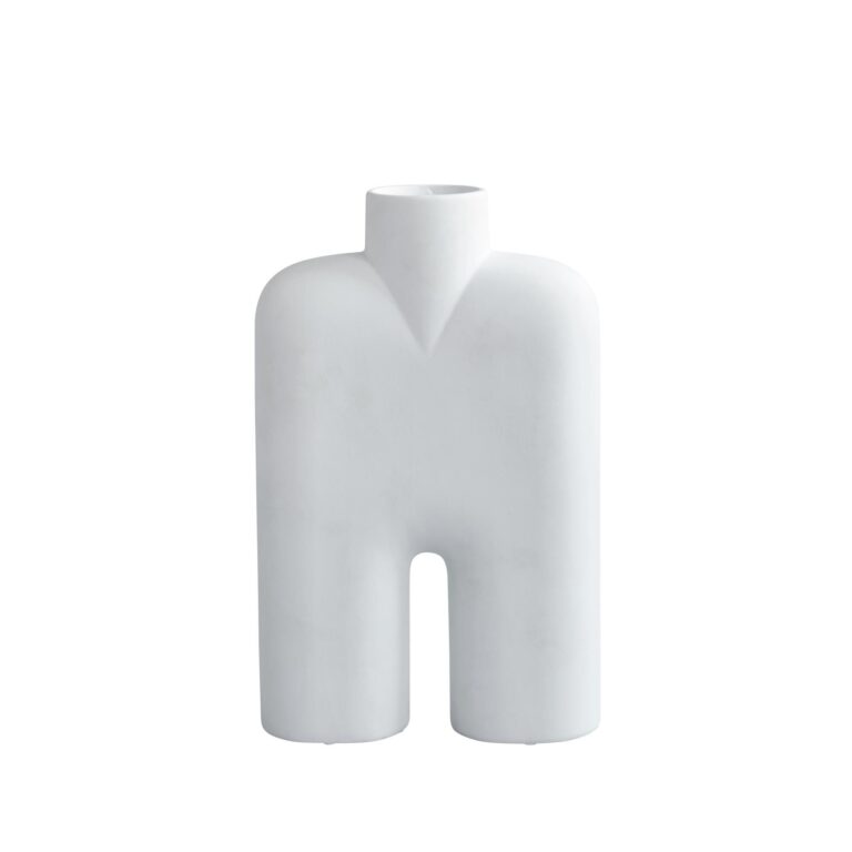 Cobra Tall Vase Mellem Bone White